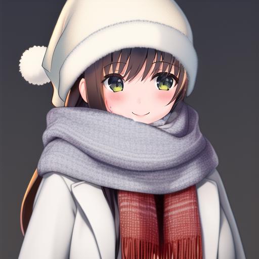 01776-1292541322-official high quality art, Christmas, 1girl, spruce, snow, smile, scarf, white hat, detailed.png